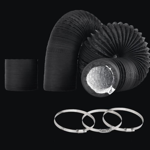 4/6inch flexible aluminum duct, heavy-duty 4-layer protection, 25 feet long, suitable for heating, cooling, ventilation and exhaust scenarios