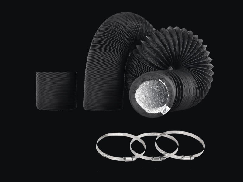 1 4/6inch flexible aluminum duct, heavy-duty 4-layer protection, 25 feet long, suitable for heating, cooling, ventilation and exhaust scenarios