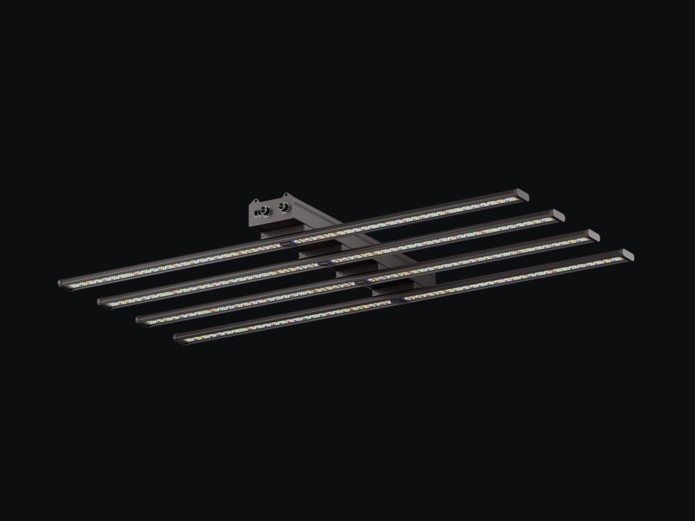 370W LED Grow Light | 2.6μmol/J Full Spectrum | App Control & Dimmable 3-Bar Lamp for 4x2ft Indoor Plants Full Cycle Growth