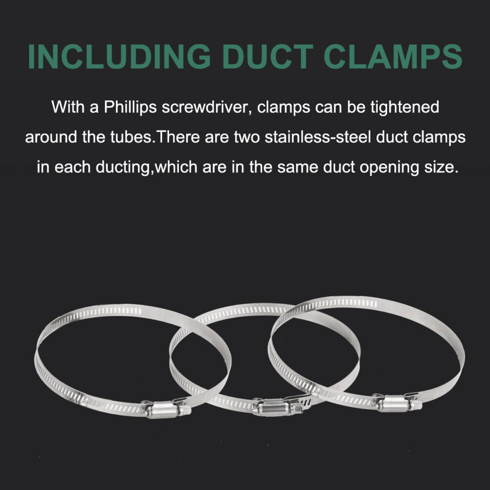 4/6inch flexible aluminum duct, heavy-duty 4-layer protection, 25 feet long, suitable for heating, cooling, ventilation and exhaust scenarios