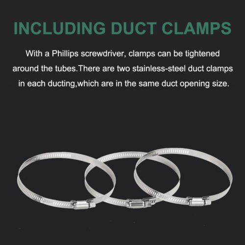 4/6inch flexible aluminum duct, heavy-duty 4-layer protection, 25 feet long, suitable for heating, cooling, ventilation and exhaust scenarios