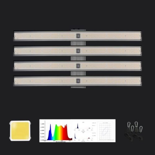GH Full Spectrum LED Grow Light Bar550W, High PPFD & Low Heat, 5 x 3 Ft. Coverage