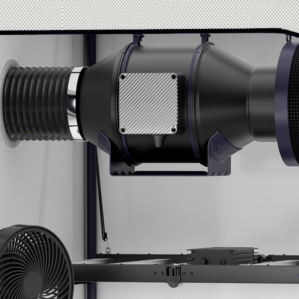 GH duct fan pro6, Quiet Inline Duct Fan System with Temperature Humidity VPD Controller, 6-Inch