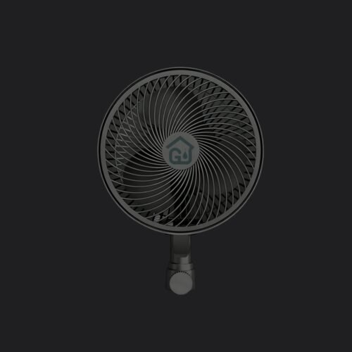 Grow Tent Clip Fan 6”, EC Motor, Smart Control, Powerful Oscillating Fan, Black