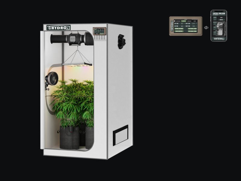 24”x24”x48” 1680D Mylar Grow Tent Kit with Smart Controller & Full Grow Equipment Set