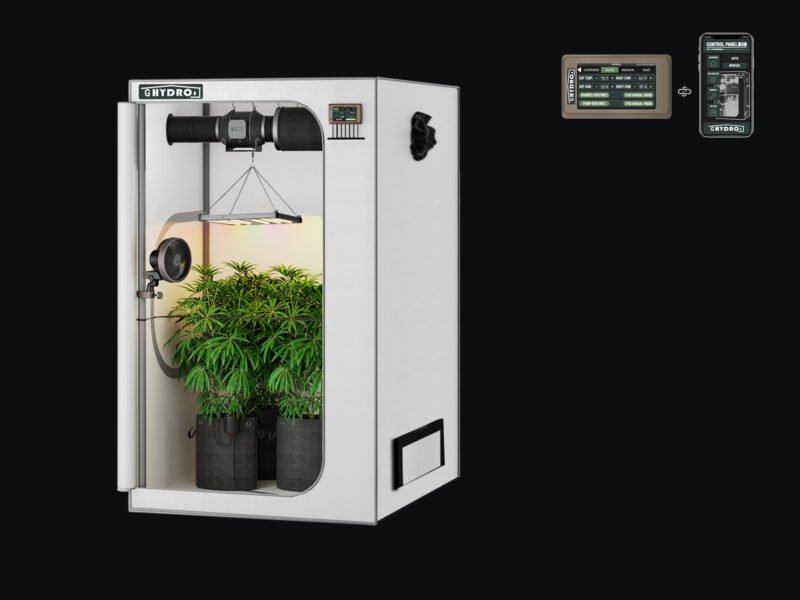 24”x24”x48” 1680D Mylar Grow Tent Kit with Smart Controller & Full Grow Equipment Set