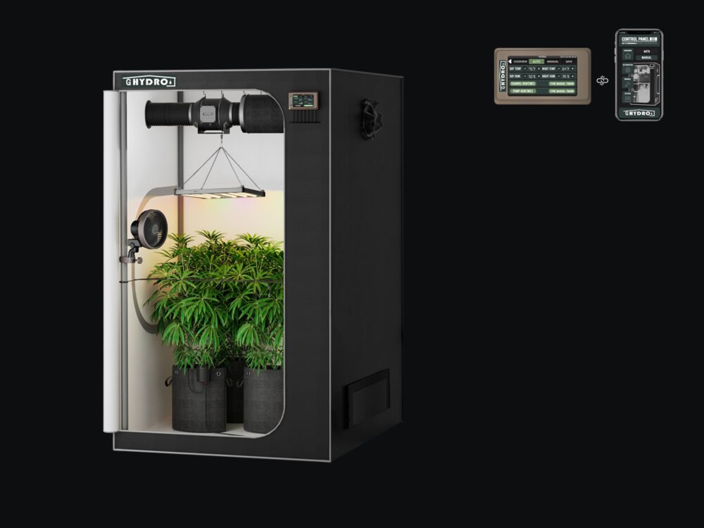 24”x24”x48” 1680D Mylar Grow Tent Kit with Smart Controller & Full Grow Equipment Set