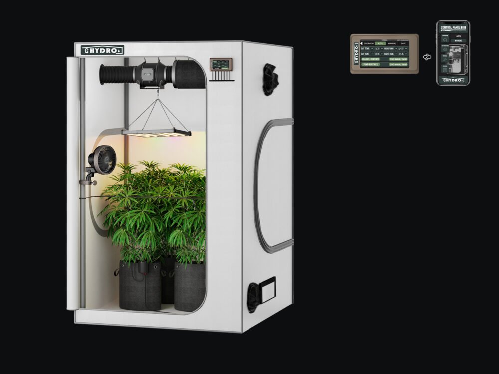 36"x36"x72" 1680D Mylar Grow Tent Kit with Smart Controller & Full Grow Equipment Set