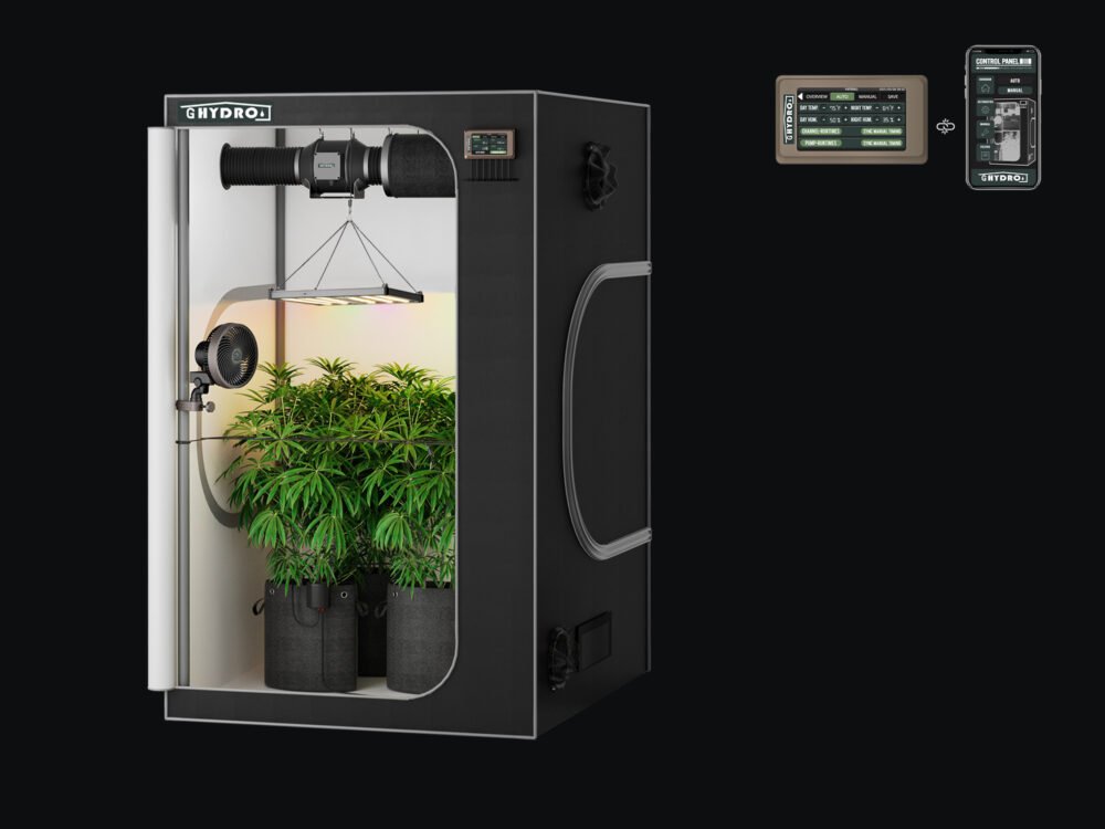 36"x36"x72" 1680D Mylar Grow Tent Kit with Smart Controller & Full Grow Equipment Set
