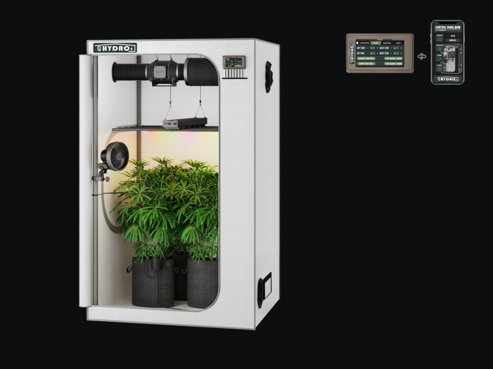 4X2 - 白色 48"x24"x60" 1680D Mylar Grow Tent Kit with Smart Controller & Full Grow Equipment Set