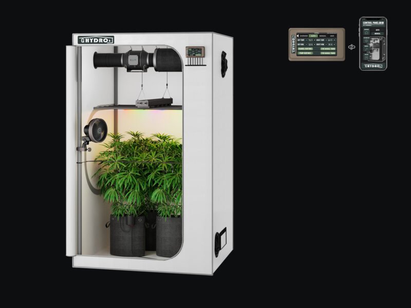 48"x24"x60" 1680D Mylar Grow Tent Kit with Smart Controller & Full Grow Equipment Set