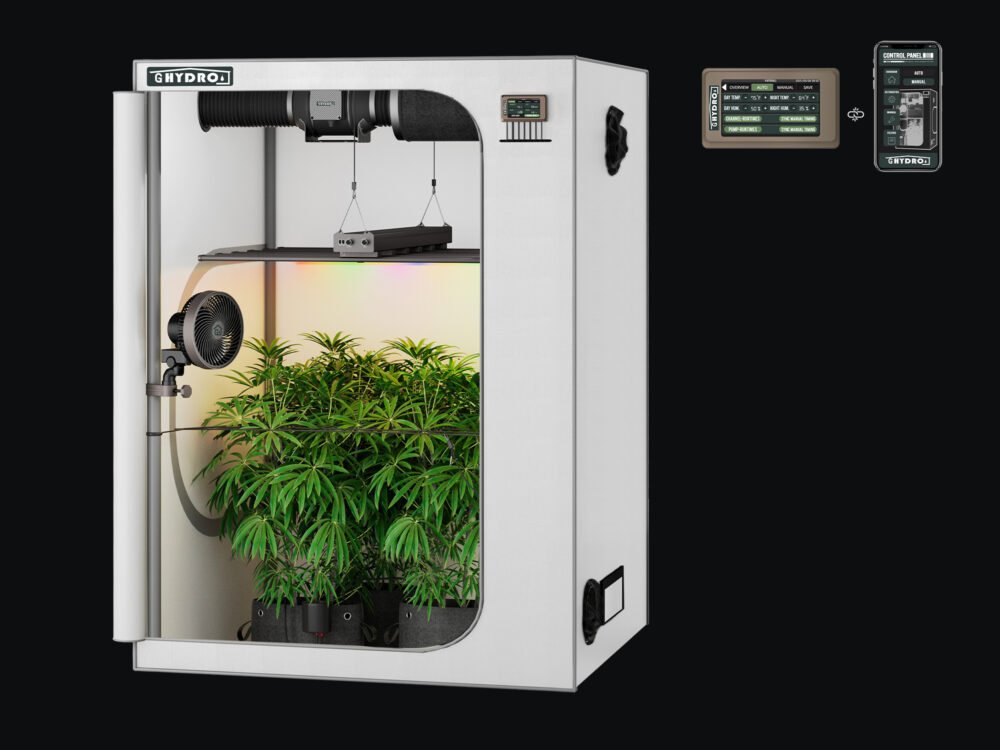 5X3 - 白色 60"x30"x80" 1680D Mylar Grow Tent Kit with Smart Controller & Full Grow Equipment Set