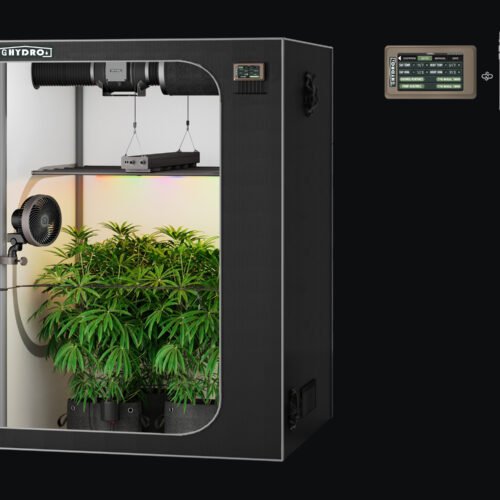 5X3 - 黑色 60"x30"x80" 1680D Mylar Grow Tent Kit with Smart Controller & Full Grow Equipment Set