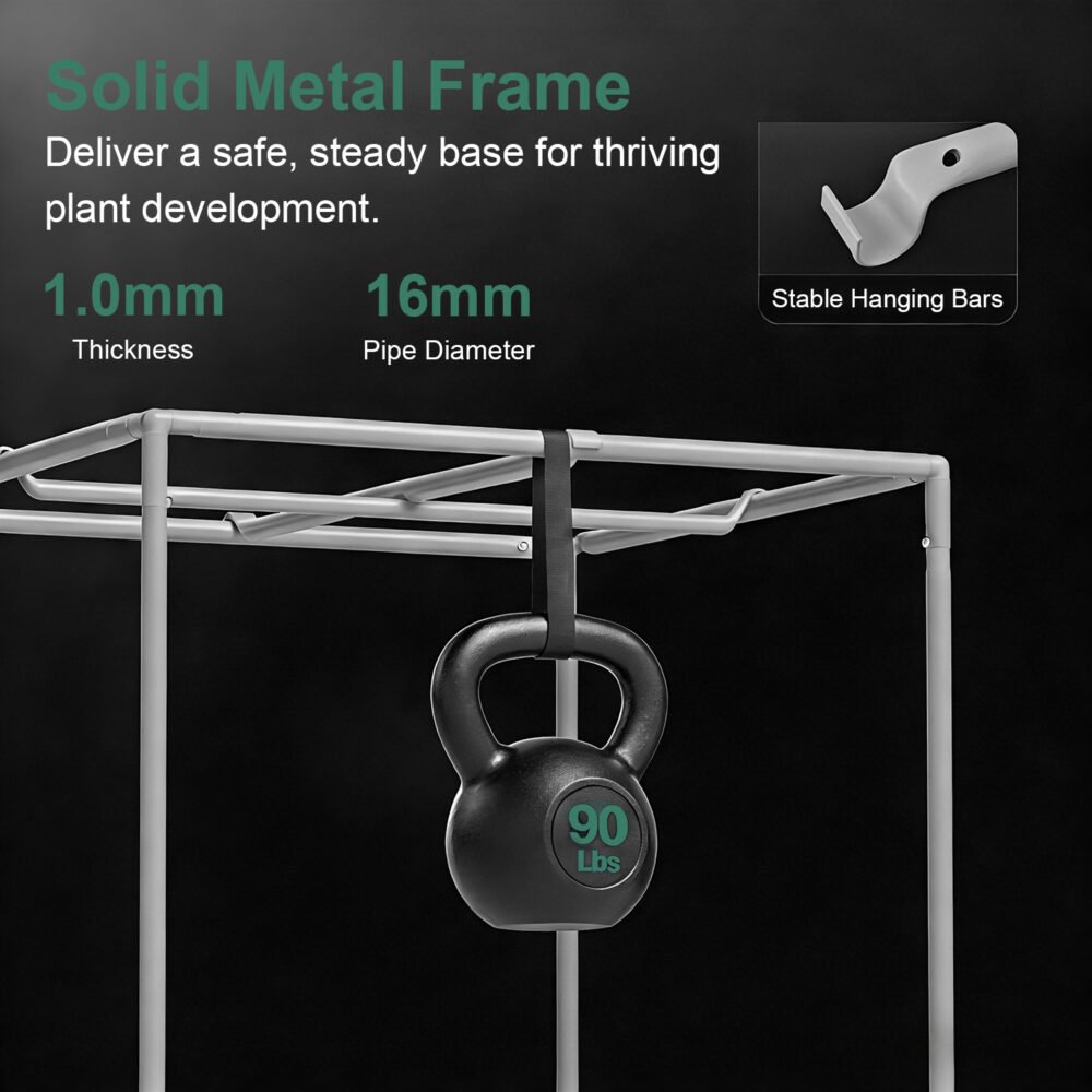 24”x24”x48” 1680D Mylar Grow Tent Kit with Smart Controller & Full Grow Equipment Set
