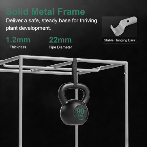 48"x24"x60" 1680D Mylar Grow Tent Kit with Smart Controller & Full Grow Equipment Set