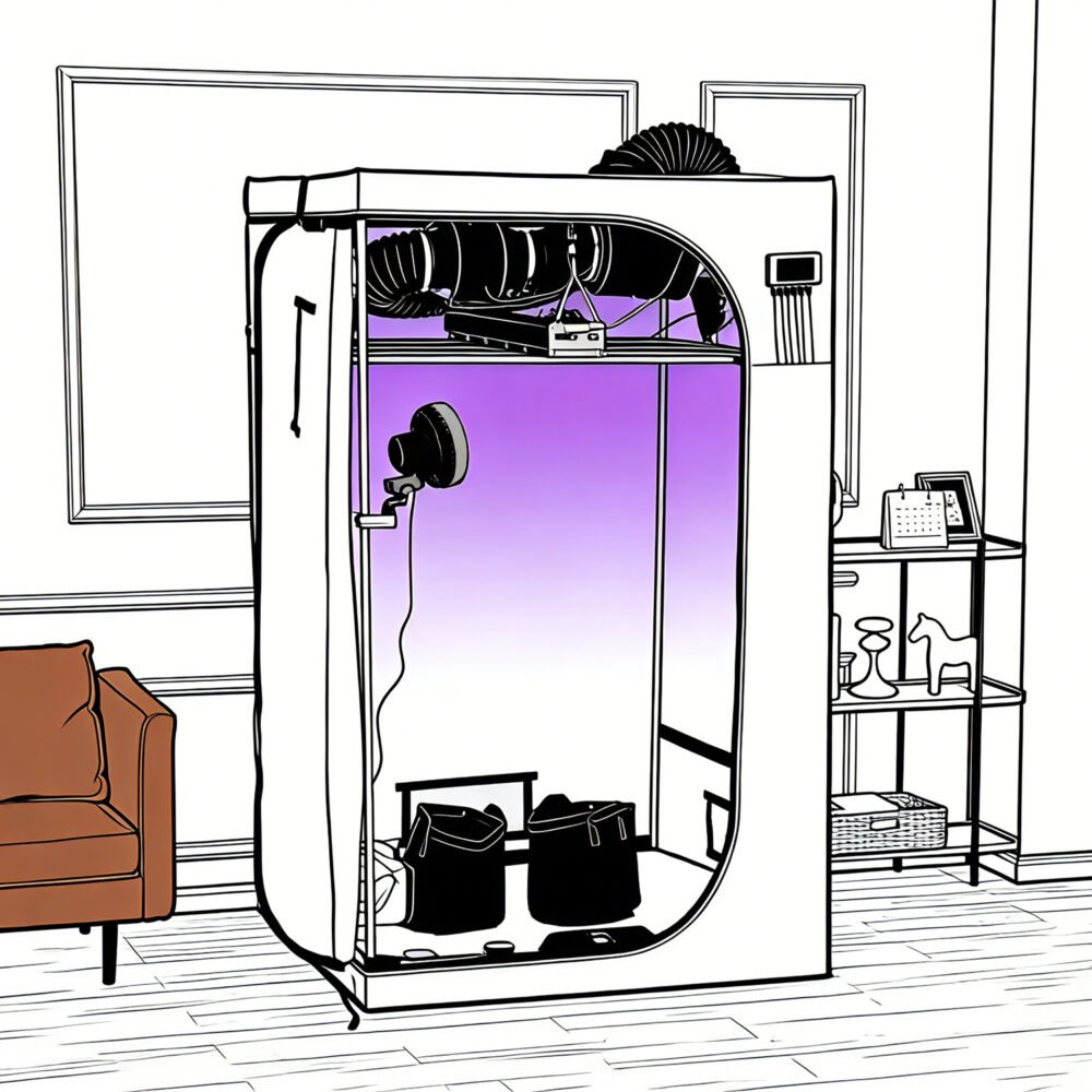 24”x24”x48” 1680D Mylar Grow Tent Kit with Smart Controller & Full Grow Equipment Set
