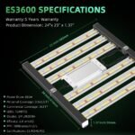 240W LED Grow Light | 2.4μmol/J Full Spectrum | App Control & Dimmable 6-Bar Lamp for 3x3ft Indoor Plants Full Cycle Growth - Image 5