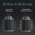 4*12Inch Hydroponic Air Carbon Filter Australian Charcoal Odor Scrubber Reversible Flange Included - Image 3